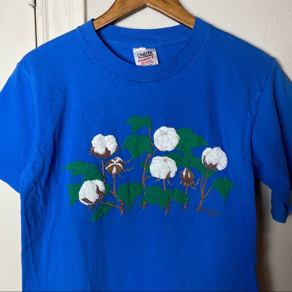 oneita Tops - Vintage 90s Single Stitch USA Puff Print Tshirt